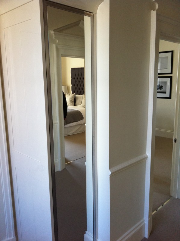 Full-length wardrobe mirror fitted in Highbury home