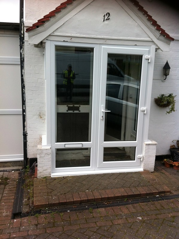 uPVC French doors fitted as front entrance in Highbury